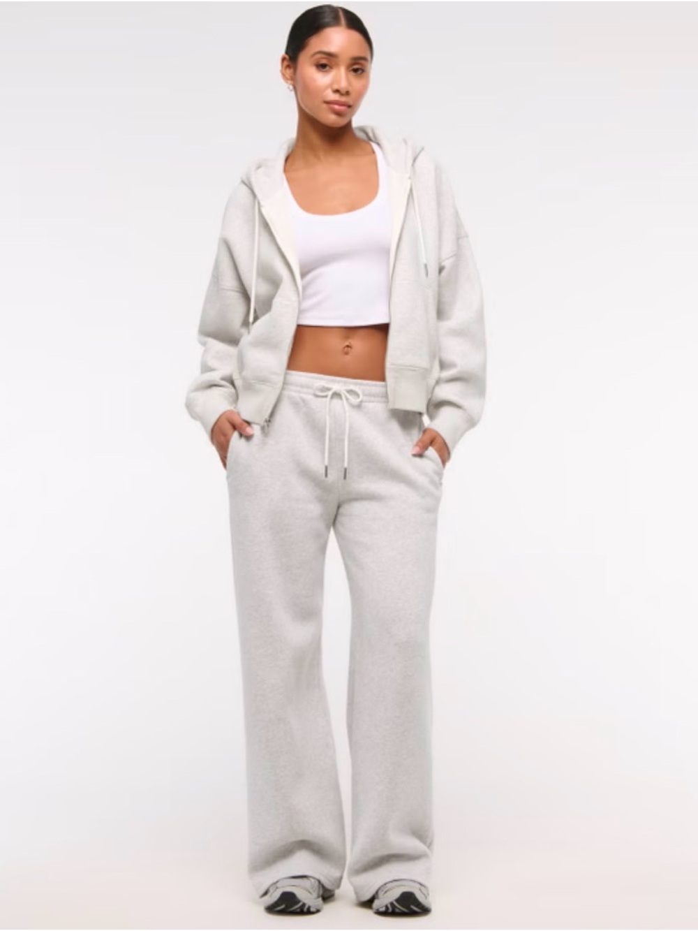 Abercrombie High Rise Wide Leg Sunday Sweatpants